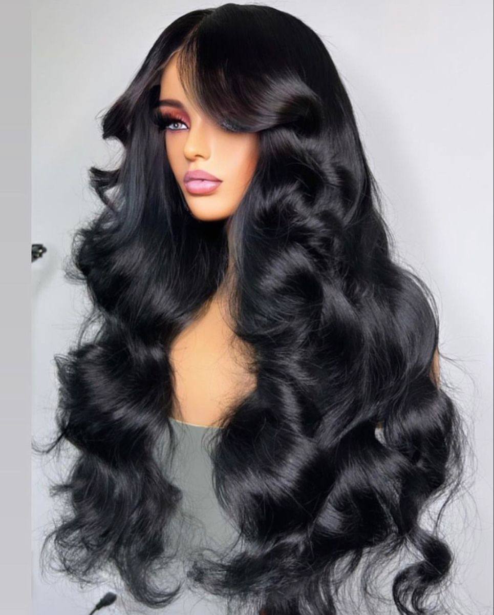 Long Black Body Wave Wig