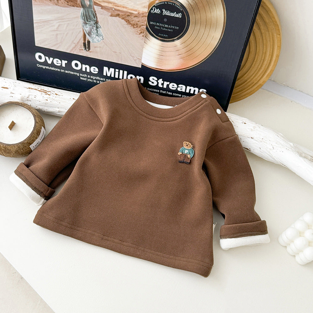 Bear Embroidered Overalls jumpsuit