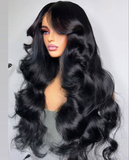 Long Black Body Wave Wig