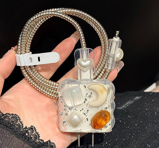 Gemstone Design Charging Cable Case