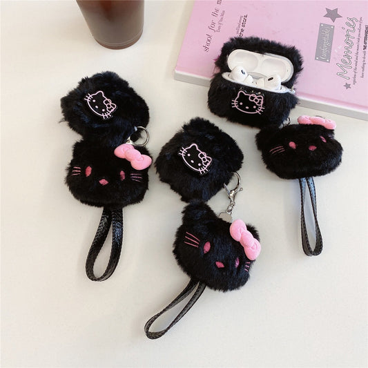 Cute Kitty Plush AirPods Case