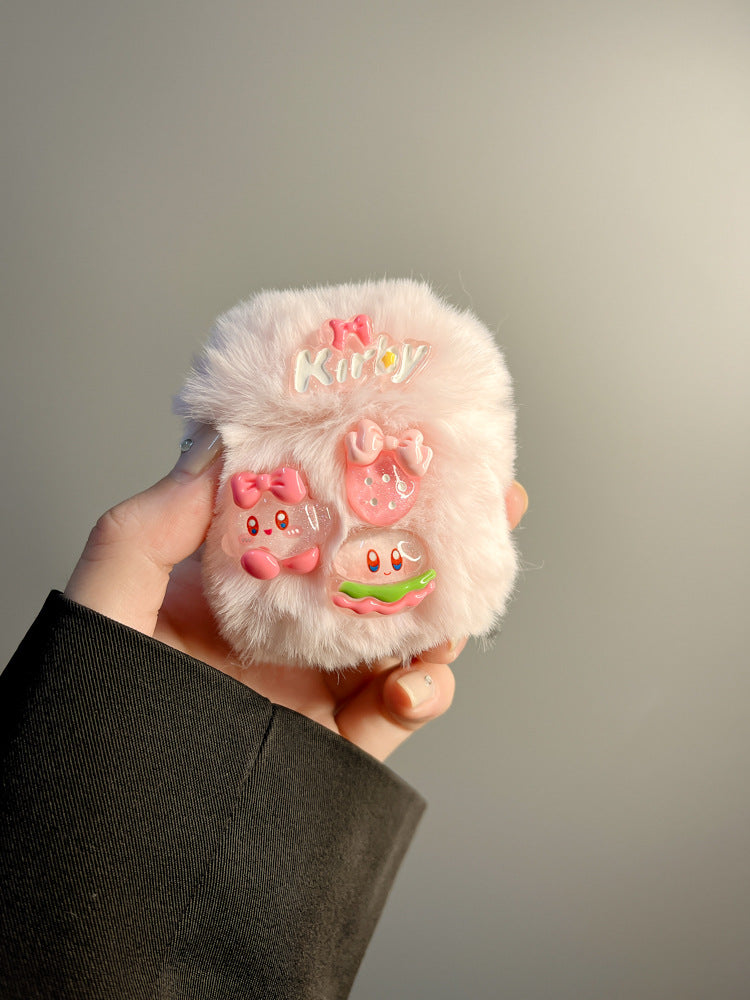 Fluffy Kirby Earbud Case