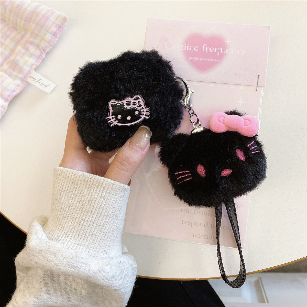 Cute Kitty Plush AirPods Case