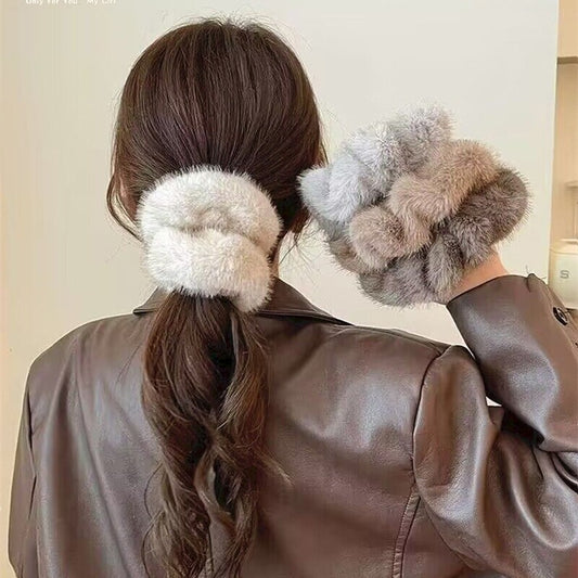 Luxe Fur Scrunchie Set