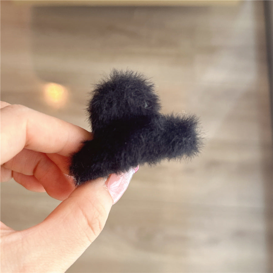 Fuzzy Bow Hair Clips