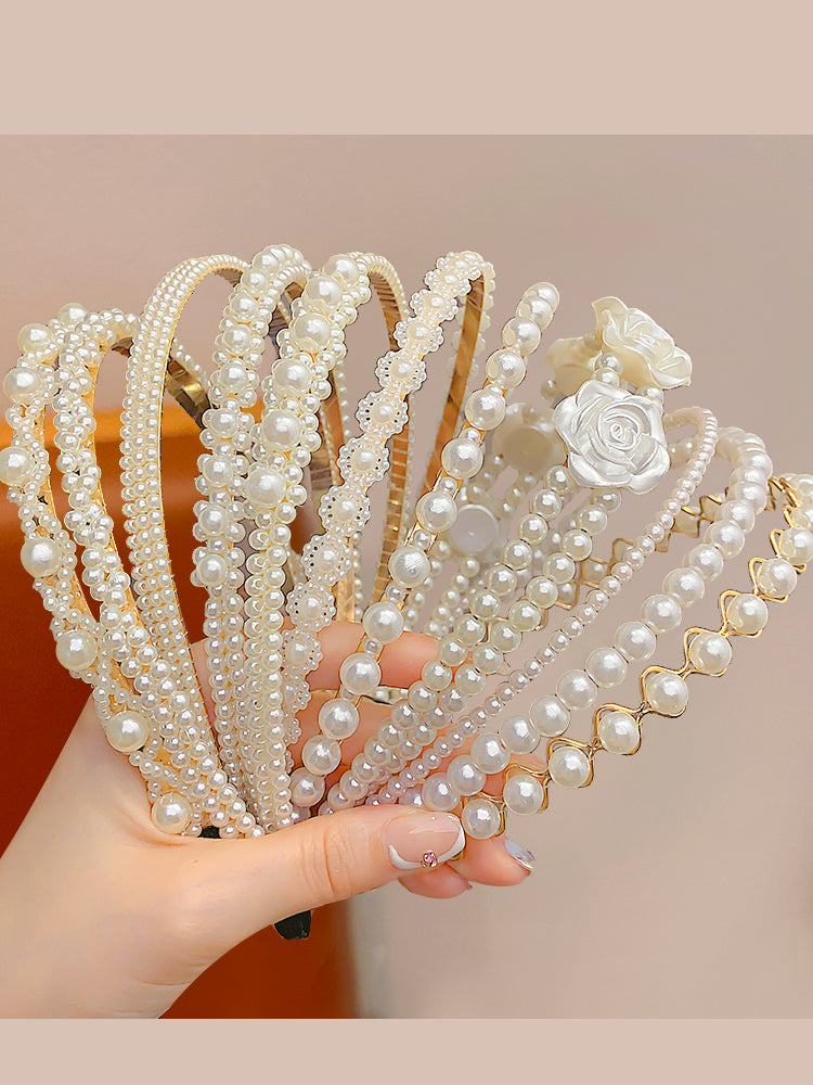 Elegant Pearl Headband Collection