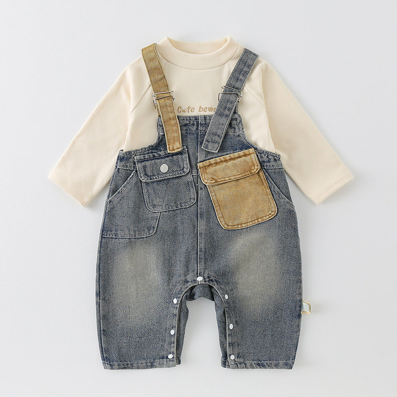 Denim Overall Set