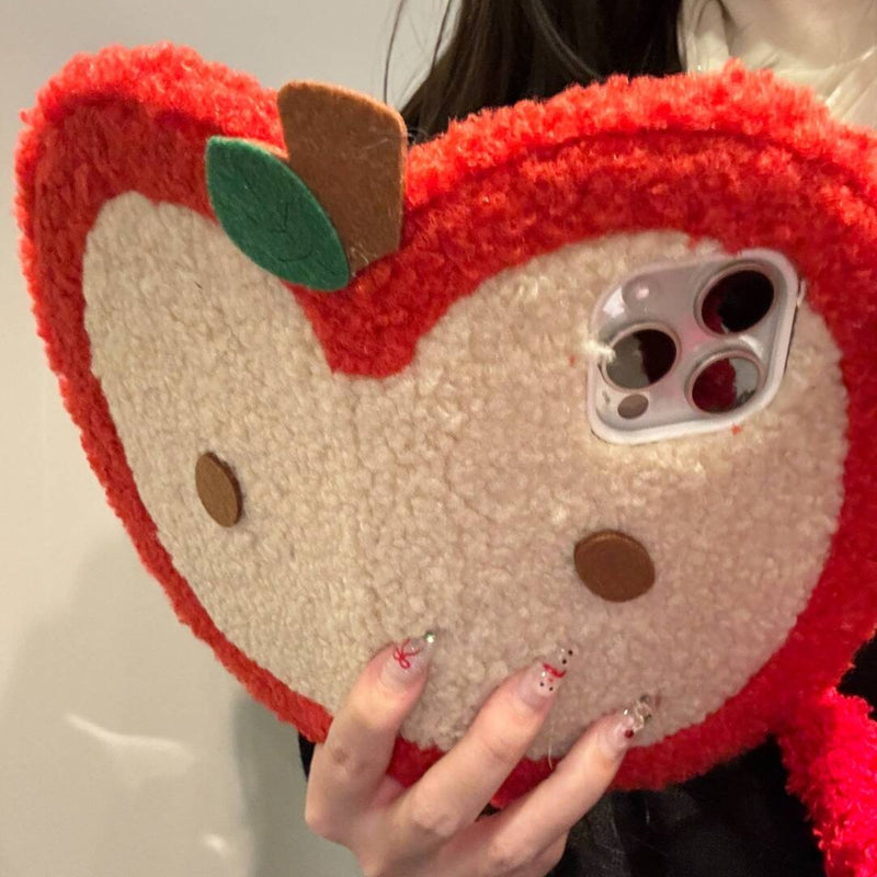 Playful Apple-Shaped Phone Bag Case