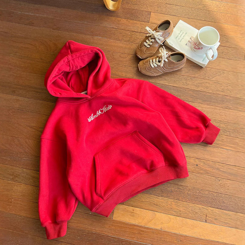 Red Hoodie Casual Set