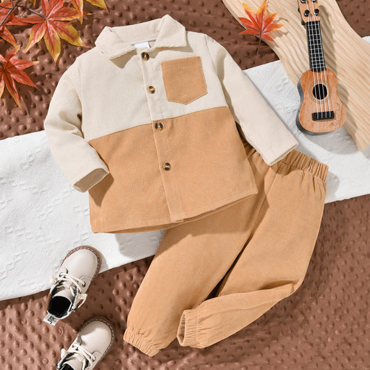 Corduroy Color Block Outfit