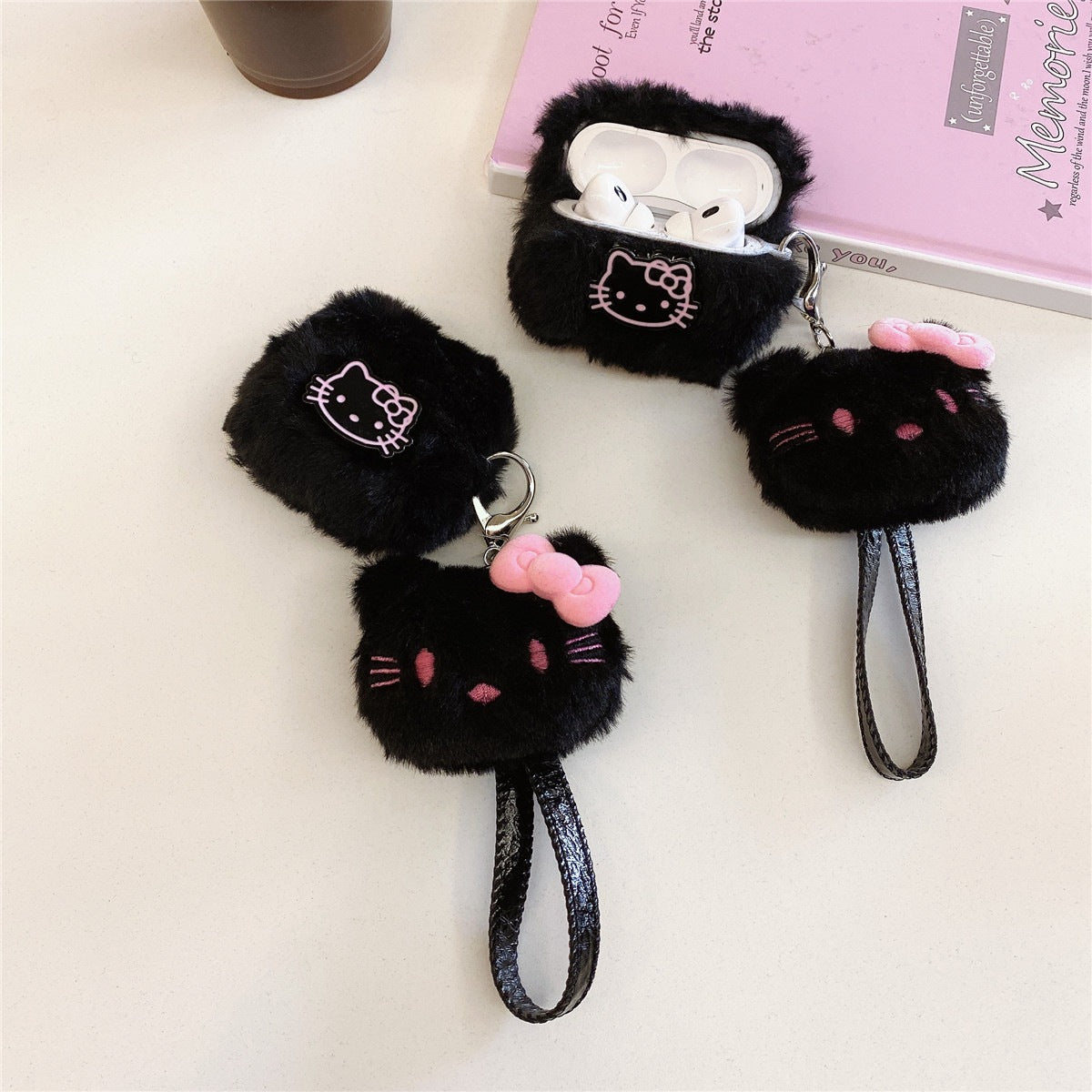 Cute Kitty Plush AirPods Case