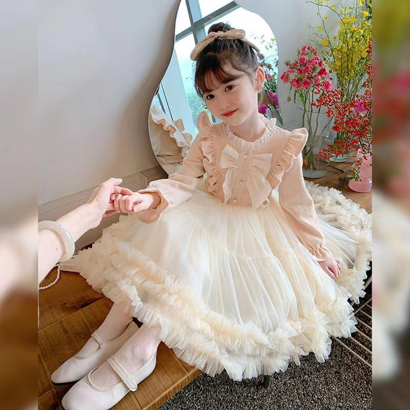 Ruffled Ivory Tulle Dress