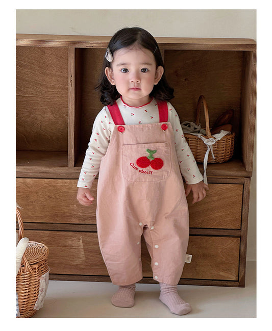 Cherry Cheer Overalls Jumpsuit