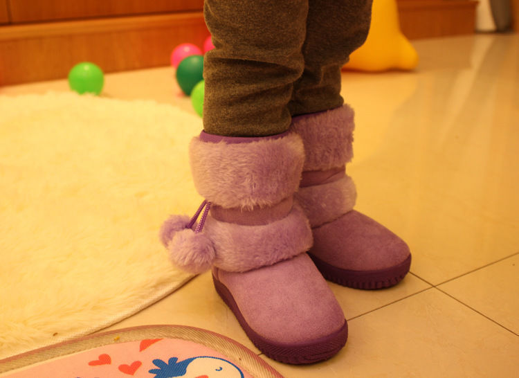 Fluffy Pom Pom Boots