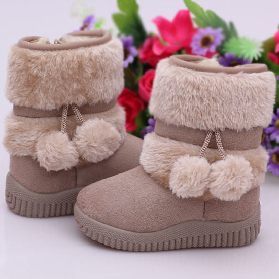 Fluffy Pom Pom Boots