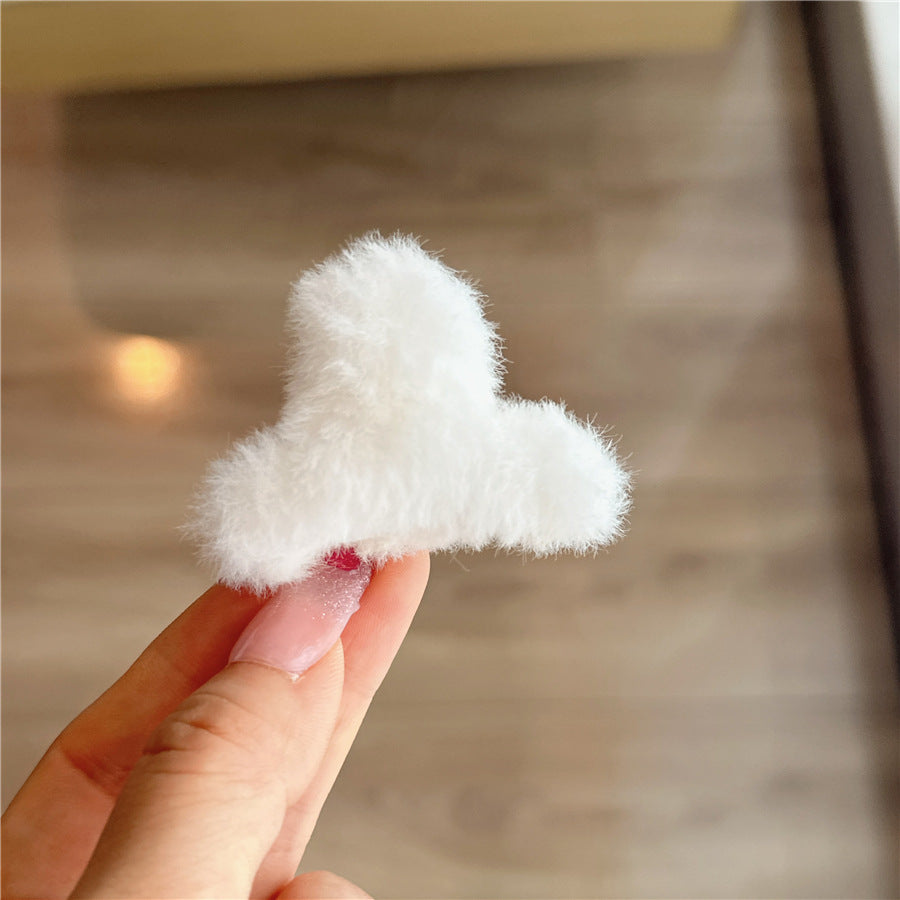 Fuzzy Bow Hair Clips