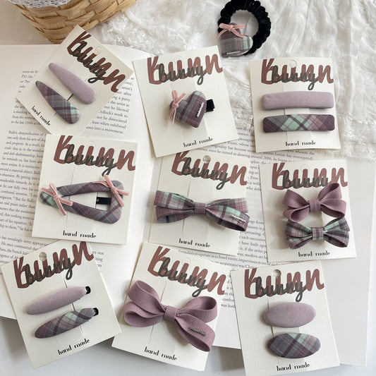 Pastel Plaid Hair Accessories