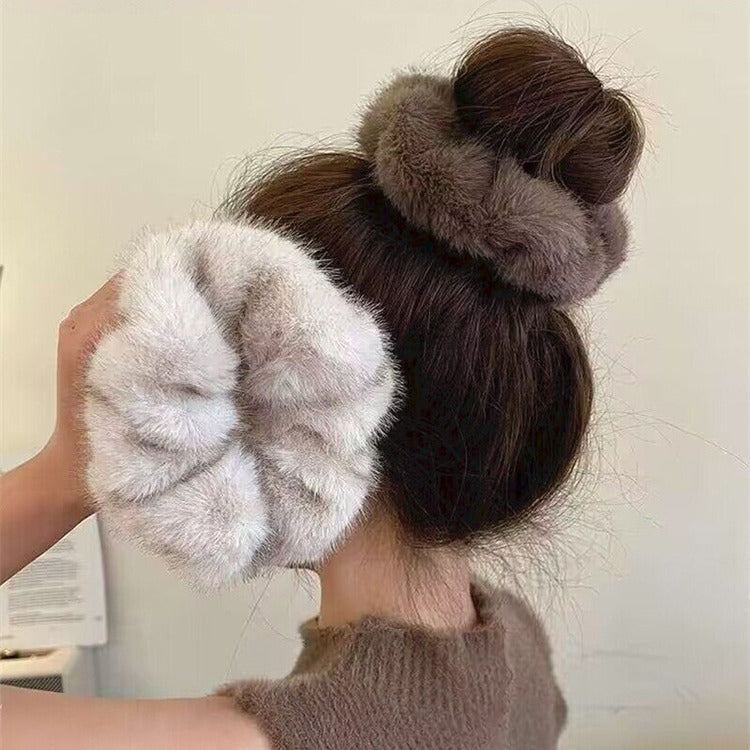 Luxe Fur Scrunchie Set