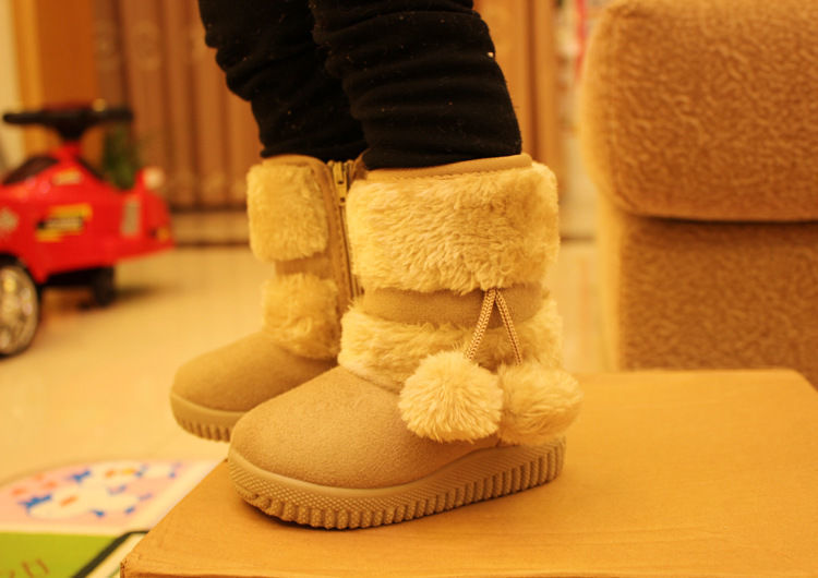 Fluffy Pom Pom Boots