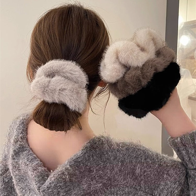 Luxe Fur Scrunchie Set