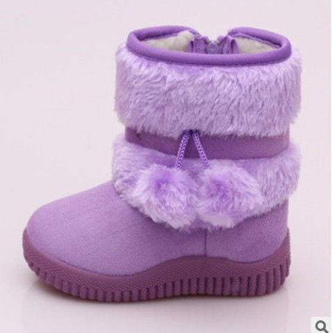 Fluffy Pom Pom Boots