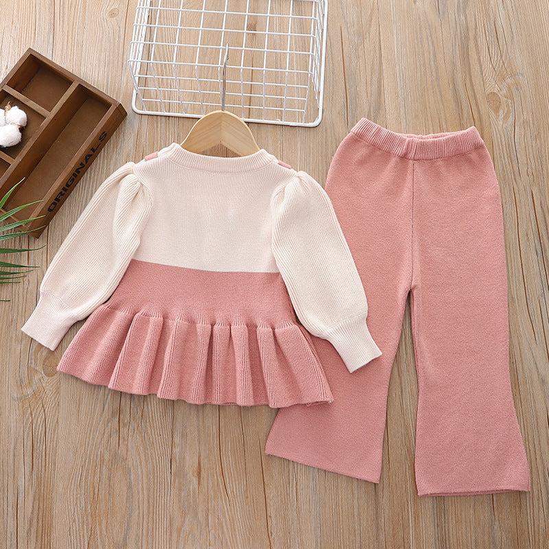 Cute Ruffled Two-Piece Set