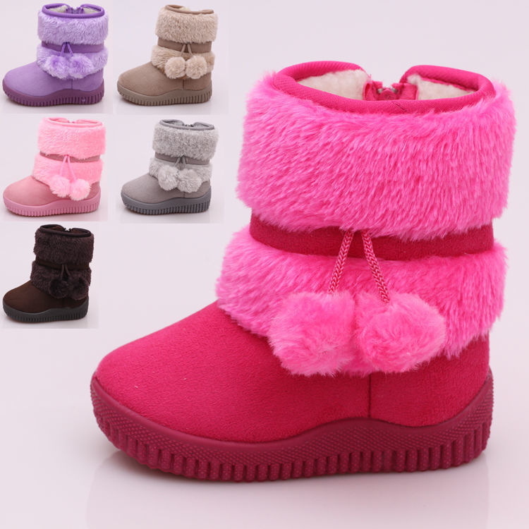 Fluffy Pom Pom Boots