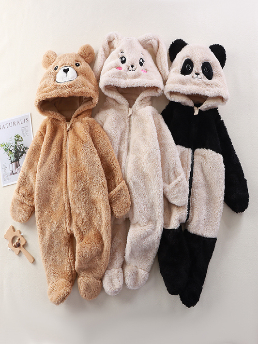 Cute Animal-Themed Plush Jumpsuits