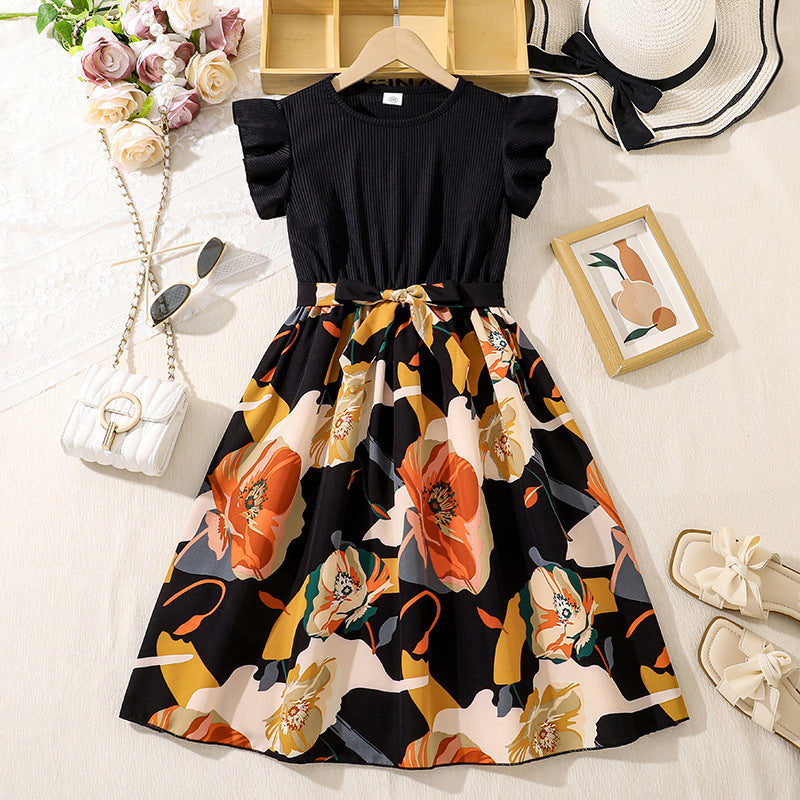 Floral Print Skirt Set